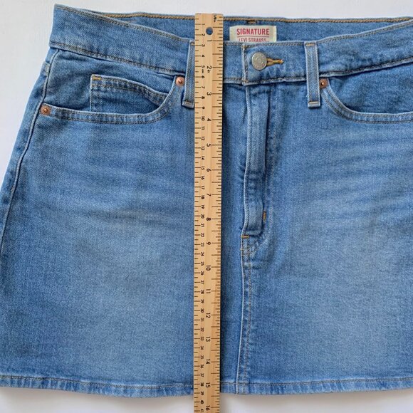 Signature by Levi Strauss & Co. Heritage Denim Jean Mini Skirt Coastal Cowgirl - Picture 10 of 14